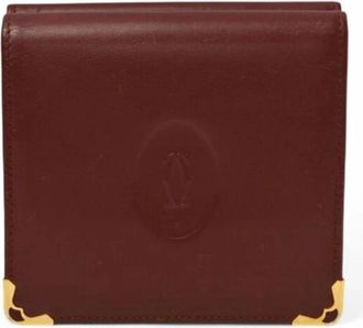 Cartier Pre-owned Leren Portemonnee - unisex - Vintage Accessoires - Rood - ONE Size - Leer - Vintage