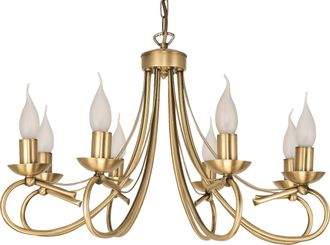 OEM L&aacute;mpara De Techo Colgante Tipo Candelabro, Color Dorado, Led E14 Alpha Ii 2-290/8