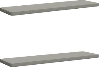 vidaXL Cojines Para Banco De 2 Piezas Vught 2 Uds. 100% Poli&eacute;ster Gris Vidaxl
