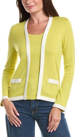 St. John Tank Cashmere-Blend Cardigan