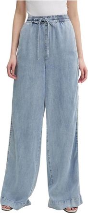 Gestuz Sea Drawstring Broeken - Dames - Loose Fit Jeans - Blauw - L - Jeans