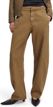 Rag & Bone Vito Barrel Leg Canvas Pants in Gold at Nordstrom, Size 12