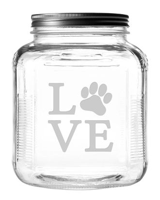 SUSQUEHANNA GLASS Love Paw Brushed Lid Gallon Jar