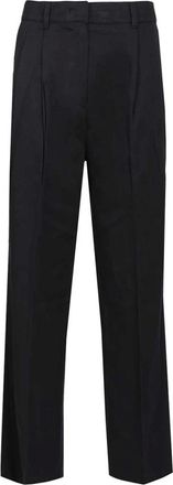 Dunst Broeken, Dames, Blauw, L, Katoen, Double Pleated Chino Slacks
