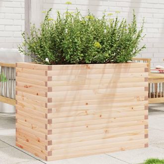 vidaXL Jardinera Madera Maciza De Pino 90x60x68,5 Cm Vidaxl