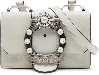 Miu Miu Pre-owned Miu Miu Goatskin Madras Soft Calf Crystal Embellished Crossbody Ladies NTMDRN0K31Z79HNC
