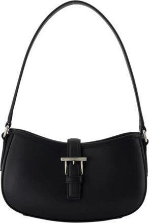 Alexander McQueen Zwarte leren T Bar Mini Schoudertas - Dames - Schoudertassen - Zwart - ONE Size - Leer - Tassen