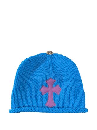Chrome Hearts cross-patch beanie - Blauw