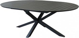 COSMA Tavolo Ovale Madagascar allungabile per esterno e giardino, in alluminio -Bianco