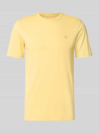 Scotch & Soda Regular Fit T-Shirt mit Logo-Stitching in DUNKEL GELB, Gr&ouml;&szlig;e XXL