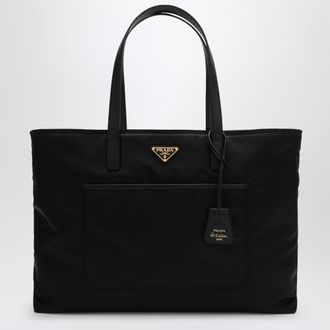 Prada Re-Edition 1978 large black Re-Nylon and Saffiano shopping bag