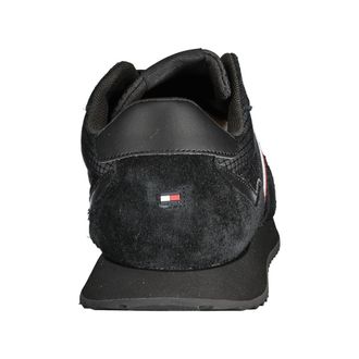 Tommy Hilfiger Leather Color-Block Sneaker - Black