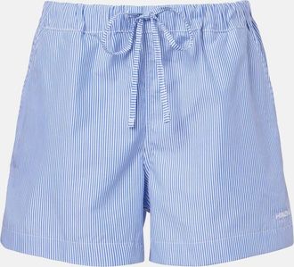 Hunza G Shorts in popeline di cotone a righe