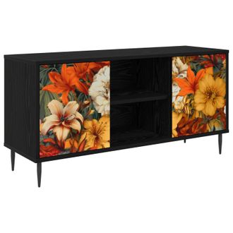 vidaXL Mueble De Tv Gennep 102 X 33 X 51 Cm Roble Negro Vidaxl
