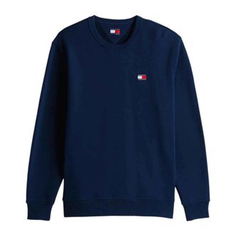 Tommy Jeans Sweatshirts, male, Blue, Size: XL TJM Reg Badge Crew