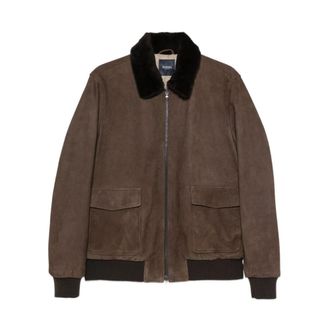 Barba Giacca Boston - Heren - Bomber jackets - Bruin - 3XL - Leer - Jassen