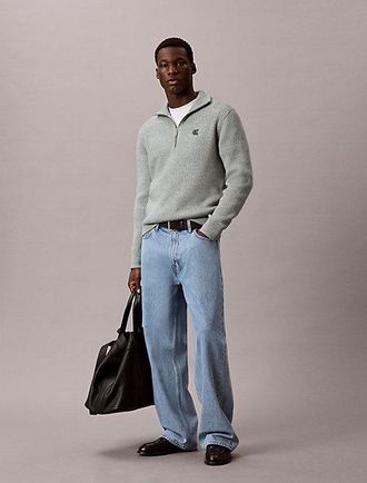 Calvin Klein Jersey Con Cuello Con Cremallera De Mezcla De Lana