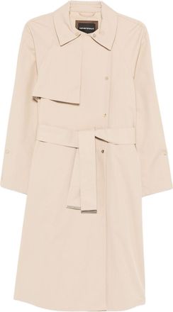 Emporio Armani trenchcoat van katoenmix