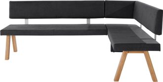 HOME AFFAIRE Eckbank »Rio« Massivholz in Eiche geölt, Esszimmerbank bequem gepolstert