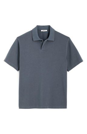 Madewell Compact Knit Polo in Heirloom Blue at Nordstrom, Size Xx-Large