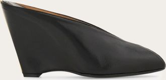 Ferragamo Women Peep toe mule Black Size 10.5