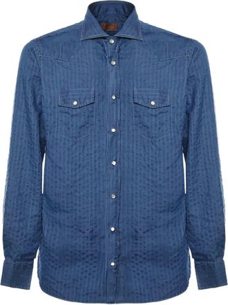 Borriello Gestreept overhemd - Blauw