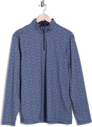 Bugatchi Anthony OoohCotton Quarter Zip Pullover in Navy at Nordstrom Rack, Size Xxx-Large
