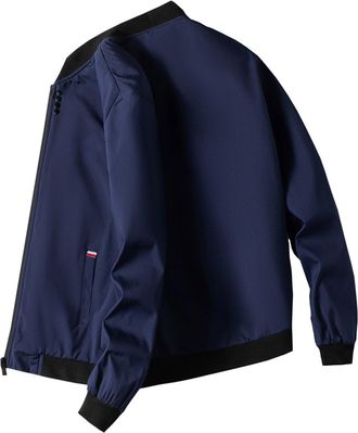 Generic Mrat Mens Bomber Jacket Faux Leather Motorcycle Jackets Slim Soft Touch Coat Baseball Varsity Style Jacket Military Windbreaker Long Sleeve Zip Up Jac