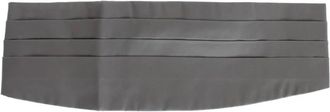Dolce & Gabbana Zijden Cummerbund - Heren - Riemen - Grijs - ONE Size - Accessoires