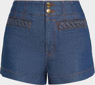 Zimmermann Aster Denim Shorts