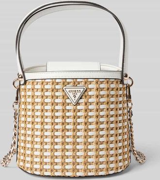 Guess Handtasche mit Label-Applikation Modell ATALIA in Weiss, Gr&ouml;&szlig;e 1
