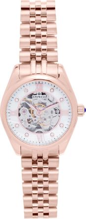 Empress Magnolia Automatic MOP Skeleton Dial Bracelet Watch