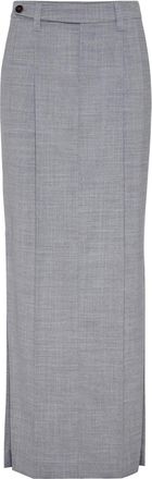 Brunello Cucinelli virgin-wool maxi skirt - women - Virgin Wool/Elastane - 42 - Grey