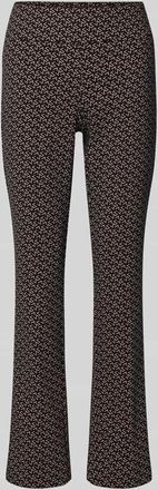 Stehmann Flared Stoffhose mit elastischem Bund Modell Ina in Black, Größe 34