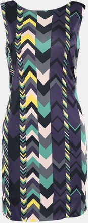 M Missoni Multicolor Printed Jersey Sleeveless Midi Dress