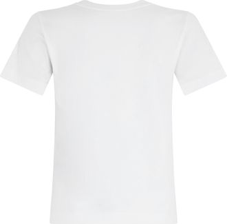 Moncler Womens T-Shirt With Chest Print White Cotton T-Shirts & Jerseys