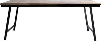 Bazar Bizar Consola de madera de teca y hierro en marr&oacute;n 170x40x80 cm