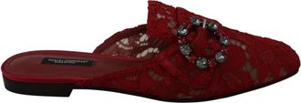 Dolce & Gabbana Mules - Dames - Slip ons - Rood - 35 EU - Schoenen