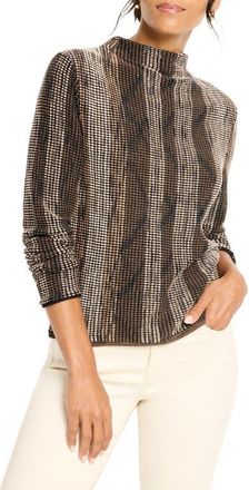 Nic+Zoe Ombré Pixel Knit Funnel Neck Sweater in Neutral Multi at Nordstrom, Size Medium P