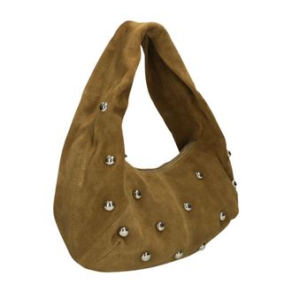 N&uacute;noo Small Alma Rivet Suede - Dames - Tassen - Bruin - Maat: ONE Size Su&egrave;de
