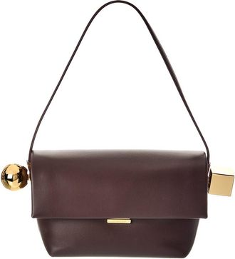 Jacquemus The Rond Carre Leather Shoulder Bag