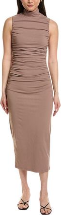 Susana Monaco Gathered Mock Neck Sleeveless Dress