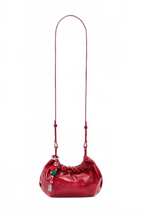 Desigual Womens Small Logo Crossbody Bag In Red