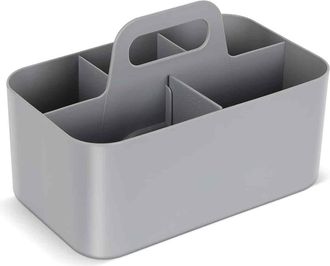 OEM Organizer Caddy - 25 X 15 5 X 1 Cm - Con Separador Extraible - Para Ba&ntilde;o Oficina Y Escuela - Gris - 1 Unidad