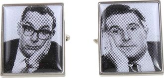 Zennor Mens Morecambe and Wise Cufflinks - Black/Silver