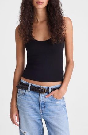 Madewell The 90s Halter Top in Jet Black at Nordstrom, Size Xx-Large