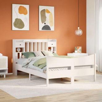 vidaXL Vidaxl - Estructura De Cama Sin Colch&oacute;n Madera De Pino Blanca 150x200 Cm