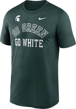 Nike Michigan State Primetime Arch Mantra Legend Nike Mens Dri-FIT College T-Shirt in Green | NKGK3EYMST-ZZX