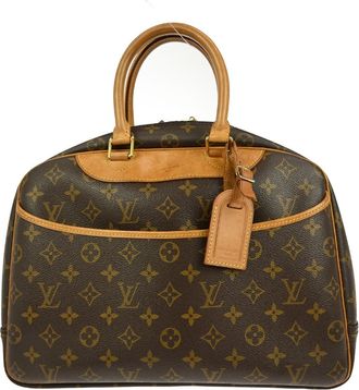 Louis Vuitton Deauville Handbag Monogram Canvas Brown Canvas Handbag (Pre-Owned)