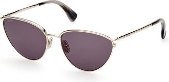 Max Mara MM0044 63A Womens Sunglasses Gold Size 56